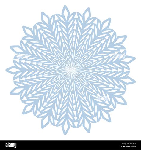 Knit Snowflake Winter Design Element Vector Illustration Isolated On