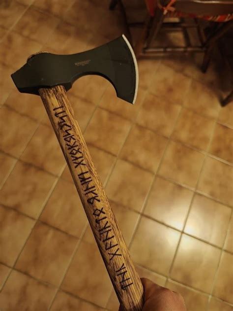 Just Got This Axe On My Blue Cheese Day Its Elder Futhark And Czech