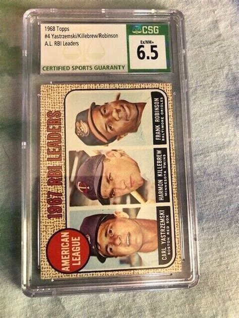 Topps Al Rbi Leaders C Yastrzemski H Killebrew F Robinson Csg