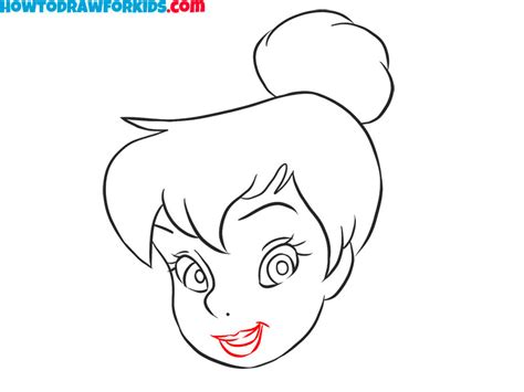 How to Draw Tinker Bell Face - Easy Drawing Tutorial For Kids