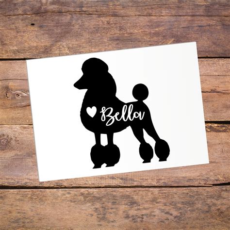 Poodle Sticker For Car Window Poodle Decal Car Poodle Vinyl Etsy