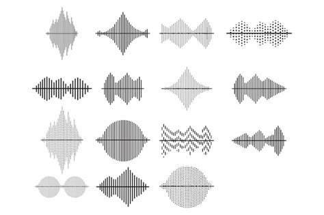 premium vector sound wave set