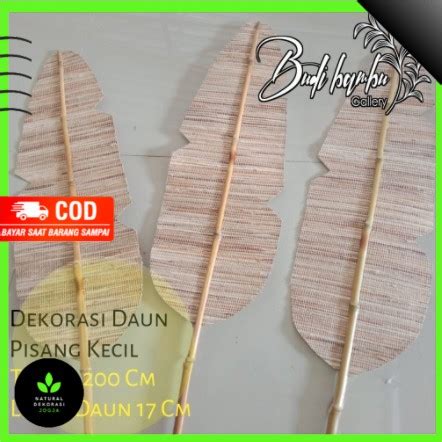 Jual Dekorasi Daun Pisang Banana Leaf Artificial Cantik Ukuran Kecil