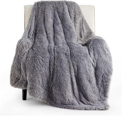 Amazon Bedsure Fluffy Grey Throw Blanket Gifts For Women Men