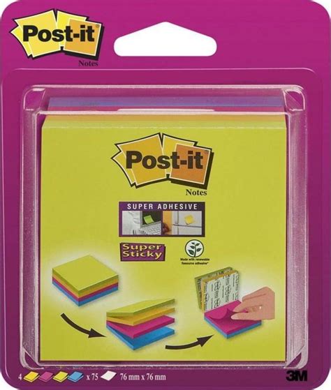 Post It M Multi Kostka Samoprzylepna Post It Super Sticky Sc