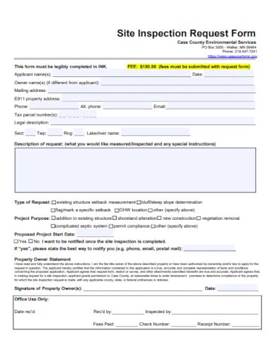 Free Inspection Form Samples In Ms Word Google Docs Pages Pdf