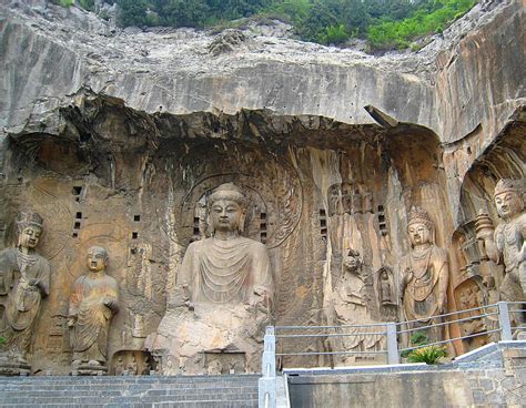 Luoyang Longmen Grottoes Background, Longmen Grottoes, Stone Carving ...