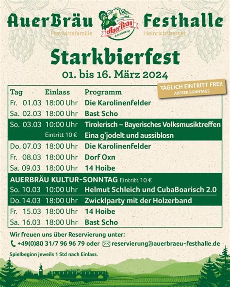 Starkbierfest Auerbräu Festhalle Rosenheim