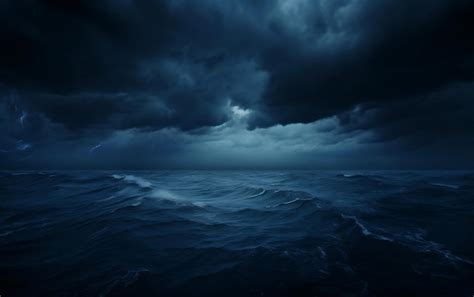 Premium AI Image | Nightmare on the Sea Scary Sky and Haunted Ocean ...