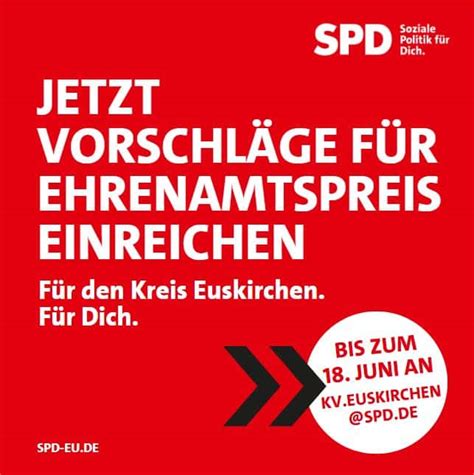 Ehrenamtspreis Der Spd Im Kreis Euskirchen Spd Kreis Euskirchen