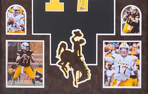 Josh Allen Autographed Framed Wyoming Black Jersey - The Stadium Studio