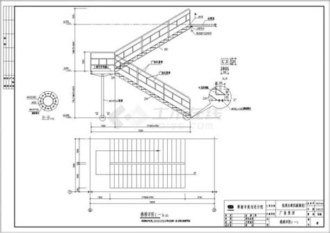 4部不同种类的钢结构楼梯施工详图节点详图土木在线