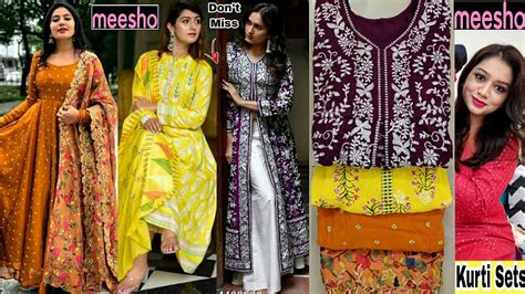 🌻meesho Kurtikurta Set Haul Starting Rs213😀 Festive Kurti Haul