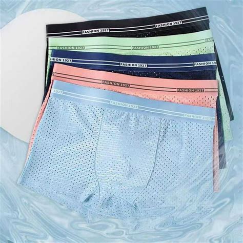 Aayomet Mens Boxers Mesh Underwear Men Ice Silk Breathable Mesh Briefs