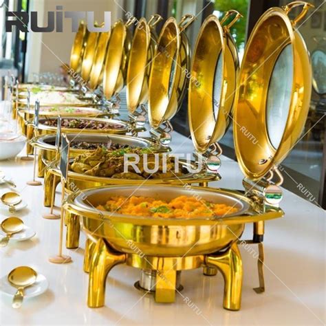 Catering Buffet Equipment Chefing Dishes Food Warmer Glass Lid Party