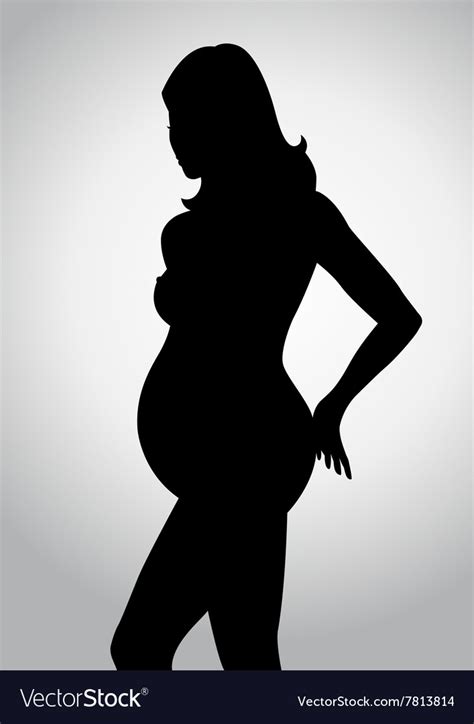 Silhouette Of A Pregnant Woman Royalty Free Vector Image