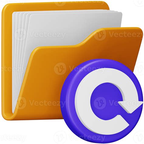 Folder Refresh 3d Rendering Isometric Icon 15072071 PNG