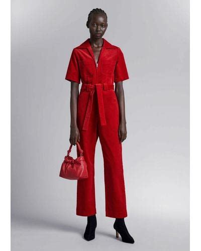 Red Other Stories Jumpsuits And Rompers For Women Lyst