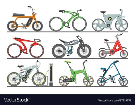 Bicycle modern e-bike design bikers cycle Vector Image