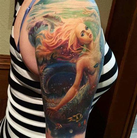 Pin By Elizabeth Maloughney On Hyper Realistic Tattoos Mermaid Sleeve