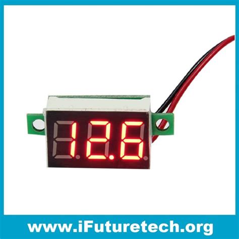 Battery Digital Voltmeter Red Ifuture Technology