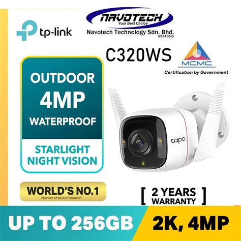 Tp Link Tapo C Ws Outdoor K Mp Full Color Night Vision Outdoor Ip