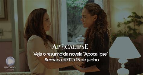 Resumo dos capítulos da novela Apocalipse Revista Facebrasil