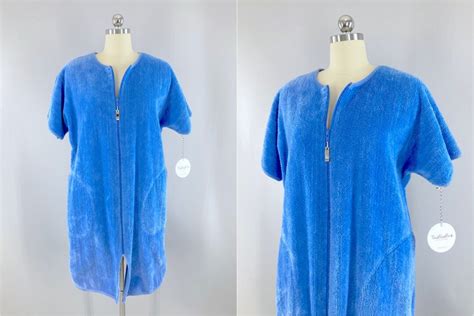 Vintage Chenille Beach Swim Coverup Robe Bathrobe Terry Etsy