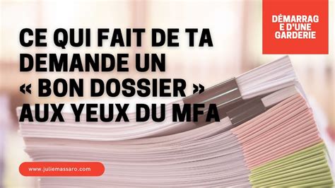 Démarrage d une garderie Qu est ce que le comité consultatif du MFA