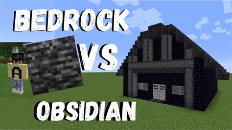 Obsidian House VS Bedrock House Minecraft Against GamingWith