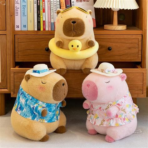 MXBEAUTY Capivara Brinquedo De Pelúcia Roupas De Praia Círculo De