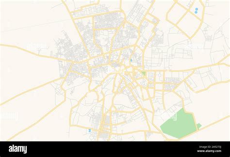 Printable Street Map Of Bikaner State Rajasthan India Map Template