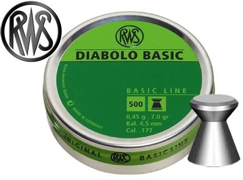 Chumbo Rws Diabolo Basic Mm G Un Acabamento Liso