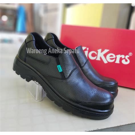 Jual Sepatu Boots Kickers Kulit Pria Safety Ujung Besi Terbaru 2022