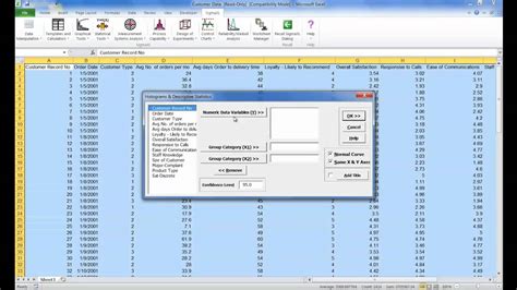 Multiple Histograms And Descriptive Statistics In Excel Using Sigmaxl