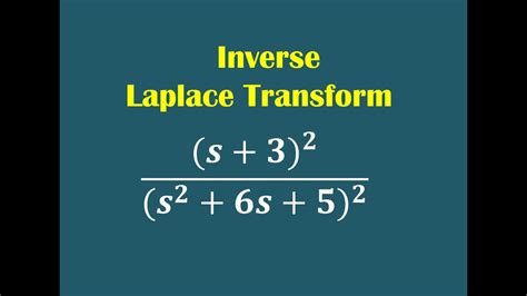 Inverse Laplace Transform By Convolution Theorem For For Finding S3