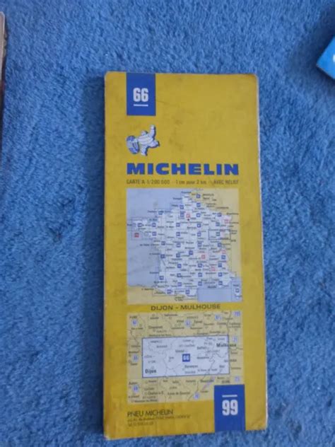 Ancienne Carte Routiere Michelin N Dijon Mulhouse Vintage