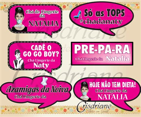 Plaquinhas Divertidas Chá de Lingerie Elo Produtos Especiais