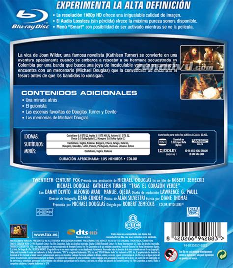 Carátula de Tras el Corazón Verde Blu ray