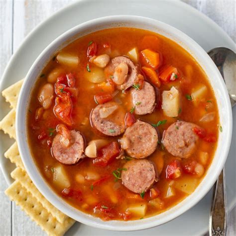 Cabbage Sausage Soup Crock Pot At Laura McCarty Blog