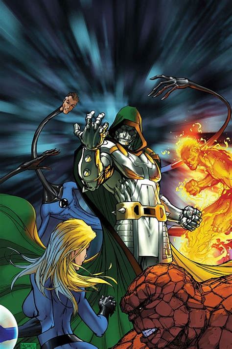 Dr Doom Vs F4 Fantastic Four Marvel Comic Character Marvel Art