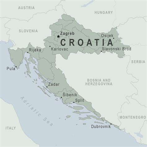 Where Is Croatia On The World Map Map