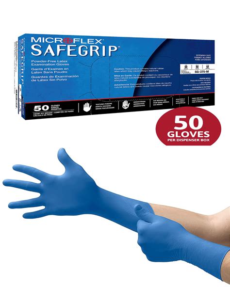 Microflex Sg 375 Disposable Latex Gloves Medicalexam Grade Long Cuff