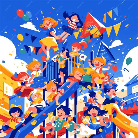 premium vector childrens day  joyful playground fun
