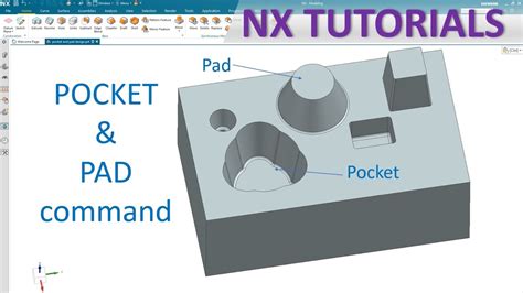 Siemens NX Modeling Tutorials 13 How To Use Pocket And Pad Command