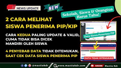 Cara Melihat Siswa Penerima Pip Kip Nomor Paling Update Valid