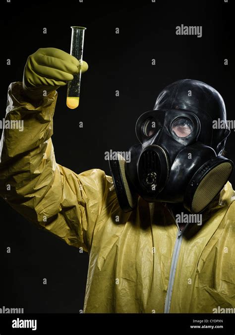 Man with gas mask and hazmat suit Stock Photo: 51319821 - Alamy