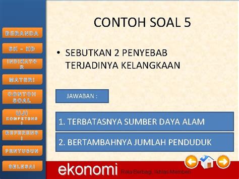 Kelangkaan Kelas X Semester Ekonomi Rela