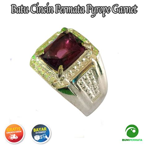 Cincin Batu Permata Pyrope Garnet Catam Bumi Permata