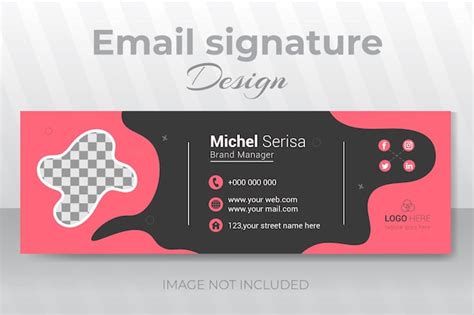 Premium Vector Professional Creative Email Signature Template